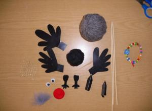 Birds DIY crow soft toy