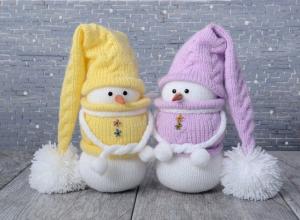 Crocheted snowman (gantsilyo): mga pattern, paglalarawan, master class para sa mga nagsisimula Malaking crochet snowman pattern