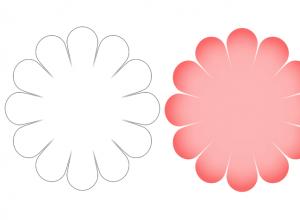 Templates for cutting out paper flowers to print