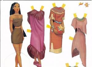 Paper doll with clothes: detailed master class