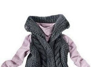 Stylish vest for girls knitted