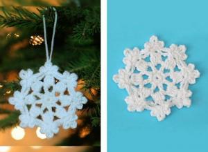 “Snowflake” pattern: how to knit with knitting needles with diagram and description Openwork snowflake pattern with knitting needles diagrams and description
